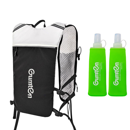 Gumten Marathon Trail Running Hydration Backpack Vest - Unisex Lightweight Nylon Vest Multi-Pocket Storage