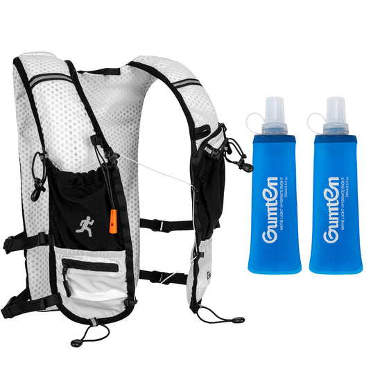 Gumten Marathon Trail Running Hydration Backpack Vest - Unisex Lightweight Nylon Vest Multi-Pocket Storage