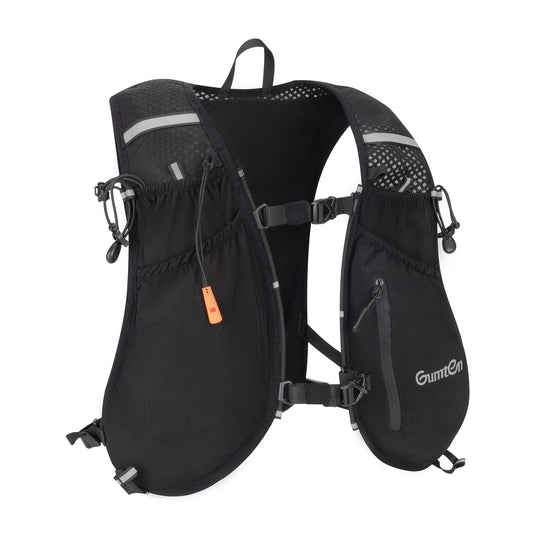 Gumten Lightweight Breathable Durable Hydration Vest - Unisex Running Hiking Outdoor Vest with Water Bottle Holder & Reflective Strips