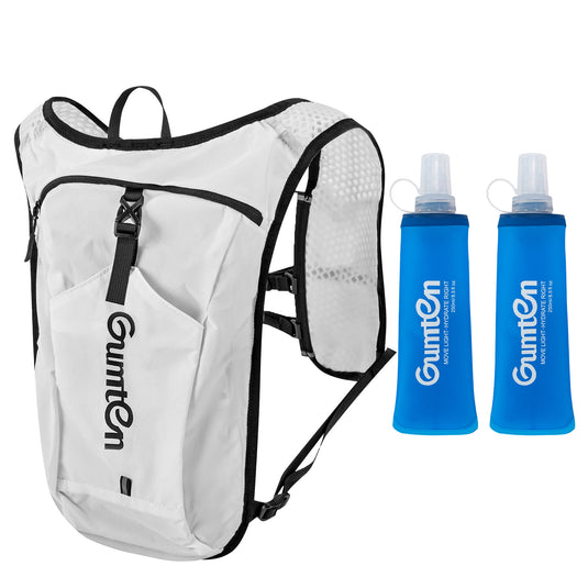 Gumten Trail Running Hydration Packs with 2 250ml Water Bottles Cycling Hydration Backpack for Biking