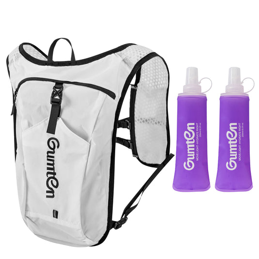 Gumten Trail Running Hydration Packs with 2 250ml Water Bottles Cycling Hydration Backpack for Biking