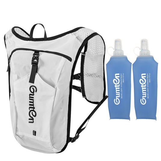 Gumten Hiking Cycling 480ML Water Bottle Lightweight Nylon Running Vest Storage Phone Holder Hydration Running Vest for Outdoor Sports