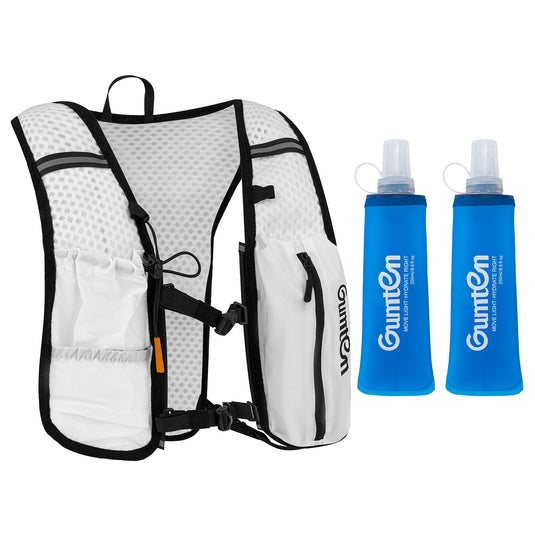 Gumten Trail Running Hydration Packs with 2 250ml Water Bottles Cycling Hydration Backpack for Biking