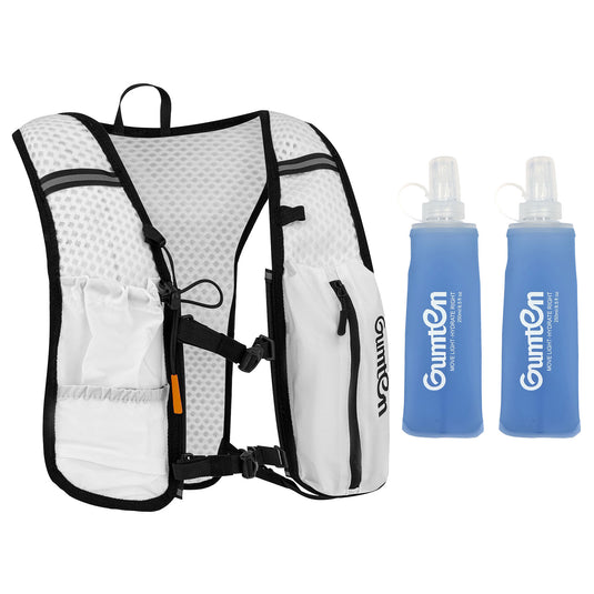 Gumten Trail Running Hydration Packs with 2 250ml Water Bottles Cycling Hydration Backpack for Biking