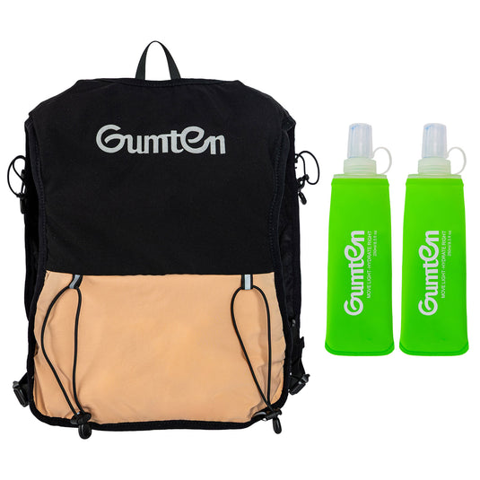 Lightweight Running Vest Hydration Backpack, Hydration Vest with 2 250ML Water Bottle-Adjustable Chest Straps, Fit for Men Women Hiking Cycling Camping Festival Marathon