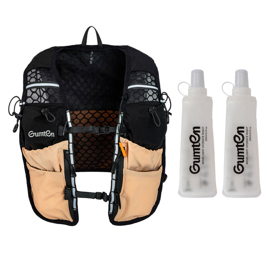 Lightweight Running Vest Hydration Backpack, Hydration Vest with 2 250ML Water Bottle-Adjustable Chest Straps, Fit for Men Women Hiking Cycling Camping Festival Marathon