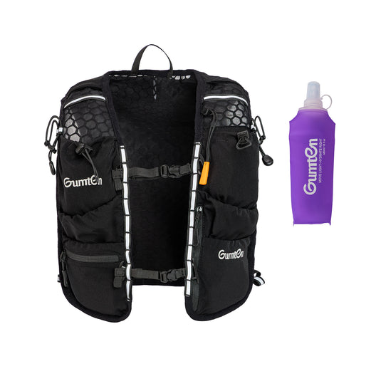 Running Vest for Women Men, Running Hydration Vest with 480ml Soft Flask, Lightweight Hydration Backpack for Hiking with Adjustable Chest Waist Straps