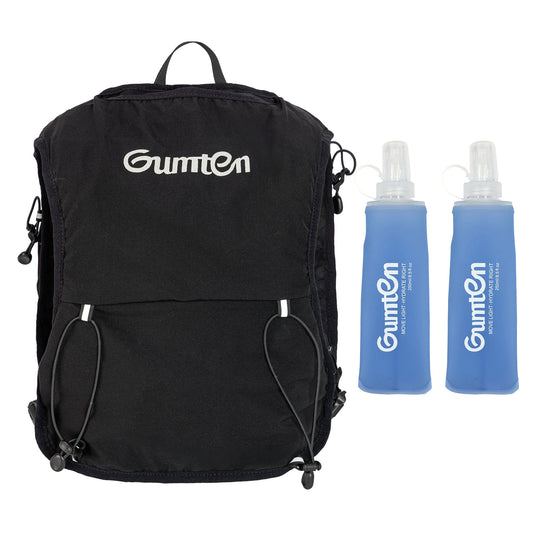 Trail Hydration Running Vest with 2pcs 250ml Water Bottle, Running Vest for Men and Women, Running Backpack with Smartphone Pocket, One Size Fits Most