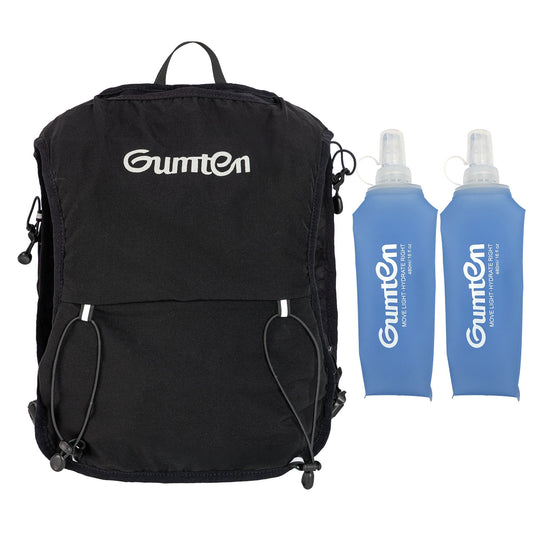 Gumten Running Vest for Women Men, Lightweight 480ML Hydration Backpack with Phone Pocket, Hydration Pack with Water Bladder for Hiking Trail