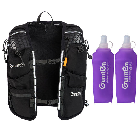 Gumten Running Vest for Women Men, Lightweight 480ML Hydration Backpack with Phone Pocket, Hydration Pack with Water Bladder for Hiking Trail