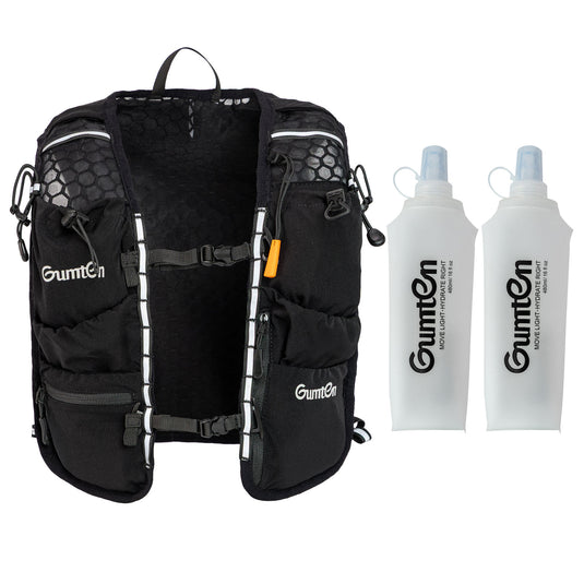 Gumten Running Vest for Women Men, Lightweight 480ML Hydration Backpack with Phone Pocket, Hydration Pack with Water Bladder for Hiking Trail
