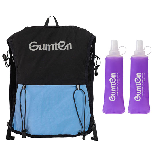 Gumten Running Vest with 8 Pockets, Hydration Vest with Phone and Water Bottle Holders, Vest for Long-Distance Runs, Uni Sex Running Vest, Water Bottle