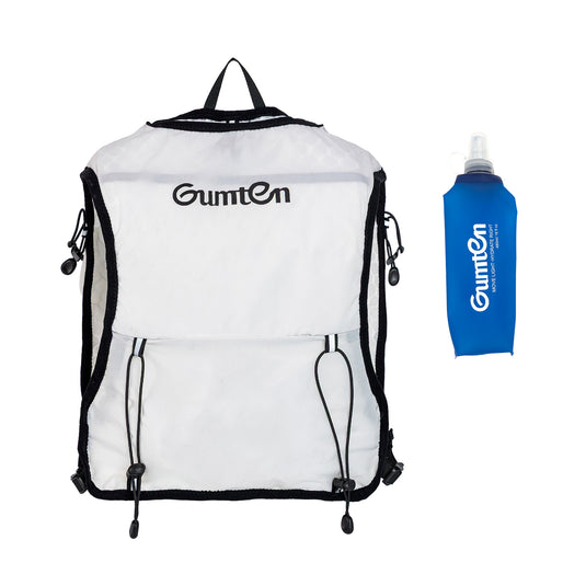 Quick Dry Running Hydration Vest with 480ML Water Bottle for Men Women, Reflective Lightweight Water Backpack for Race