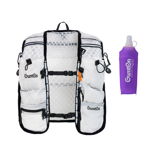 Quick Dry Running Hydration Vest with 480ML Water Bottle for Men Women, Reflective Lightweight Water Backpack for Race