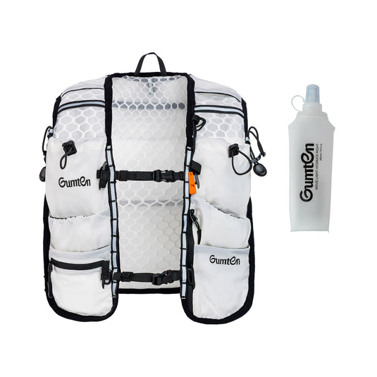 Quick Dry Running Hydration Vest with 480ML Water Bottle for Men Women, Reflective Lightweight Water Backpack for Race