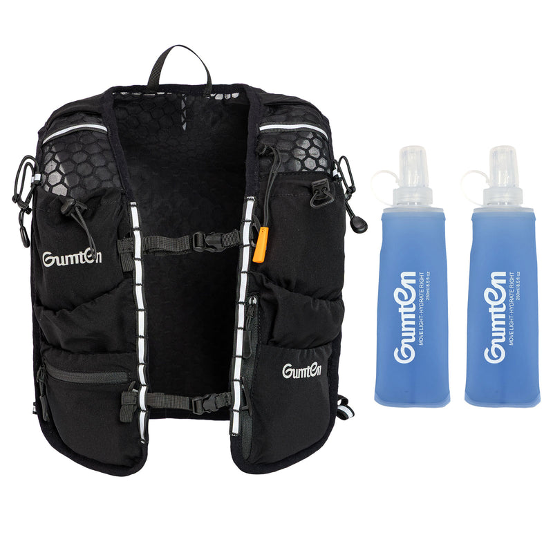 Load image into Gallery viewer, Trail Hydration Running Vest with 2pcs 250ml Water Bottle, Running Vest for Men and Women, Running Backpack with Smartphone Pocket, One Size Fits Most
