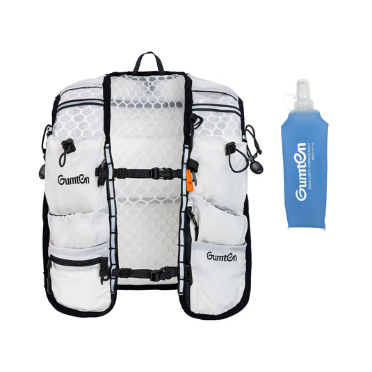 Quick Dry Running Hydration Vest with 480ML Water Bottle for Men Women, Reflective Lightweight Water Backpack for Race