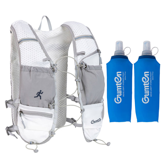 Gumten Fit Hydration Vest Backpack - Lightweight Breathable Running Hiking Vest for Men Women with Durable Nylon