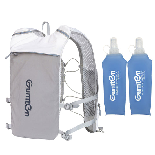 Gumten Fit Hydration Vest Backpack - Lightweight Breathable Running Hiking Vest for Men Women with Durable Nylon