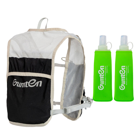 Gumten Logo Outdoor Sports Hiking Cycling Racing Lightweight Nylon Hydration Pack Trail Running Vest for Men Women