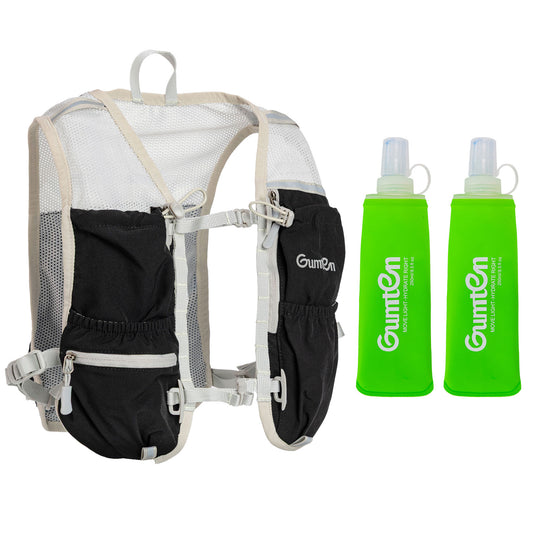 Gumten Logo Outdoor Sports Hiking Cycling Racing Lightweight Nylon Hydration Pack Trail Running Vest for Men Women