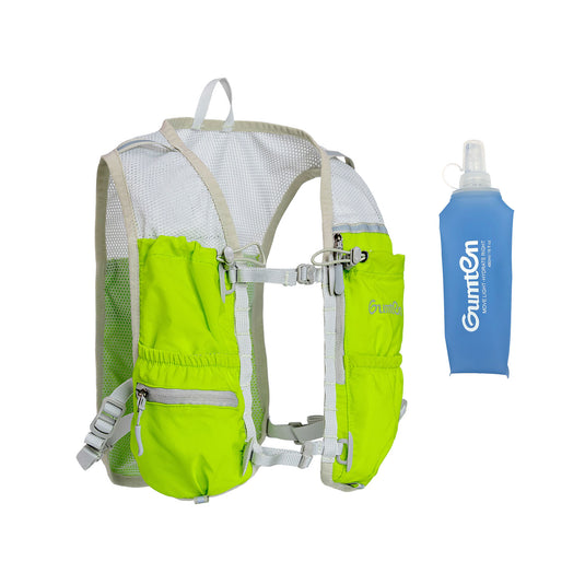 Gumten Running Hydration Vest for Men & Women, Hydration Backpack, Pack with 480ML Water Bottle Pocket, Lightweight Breathable for Hiking, Climbing, Marathon & Cycling