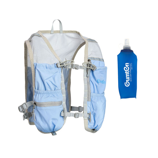Running Hydration Vest for Women Men,Lightweight Breathable Hydration Pack with 480ml Soft Flask, Adjustable Chest Straps Backpack for Trail Running Marathon Race Jogging Cycling