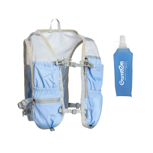 Running Hydration Vest for Women Men,Lightweight Breathable Hydration Pack with 480ml Soft Flask, Adjustable Chest Straps Backpack for Trail Running Marathon Race Jogging Cycling