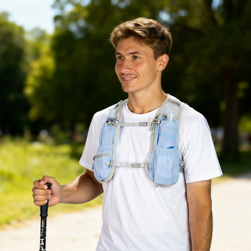 Load image into Gallery viewer, Adjustable Lightweight Hydration Running Vest for Trail Running Marathon Breathable Material, Durable Portable Soft Bottle Hydration Vest
