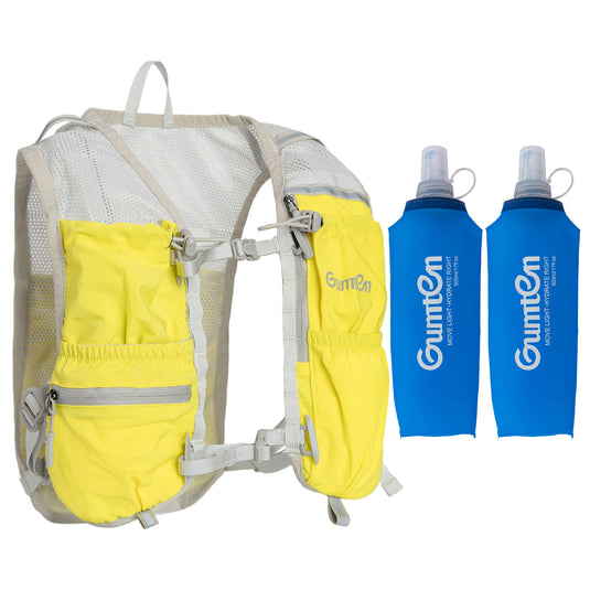 Running Hydration Vest for Women Men - Lightweight Running Water Backpack Hydration Pack with 6 Pockets, Breathable Water Vest for Hiking Trail Cycling Marathon Race