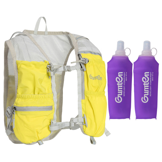 Running Hydration Vest for Women Men - Lightweight Running Water Backpack Hydration Pack with 6 Pockets, Breathable Water Vest for Hiking Trail Cycling Marathon Race