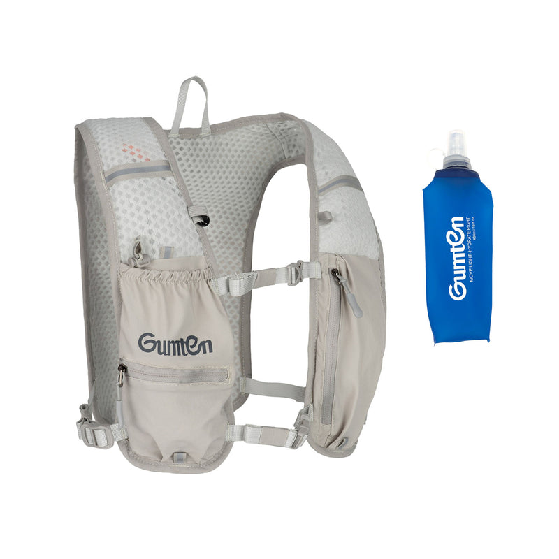 Load image into Gallery viewer, Gumten Breathable Hydration Vest - Lightweight Running Hiking Jogging Vest with Waterproof Zipper &amp; Water Bottle
