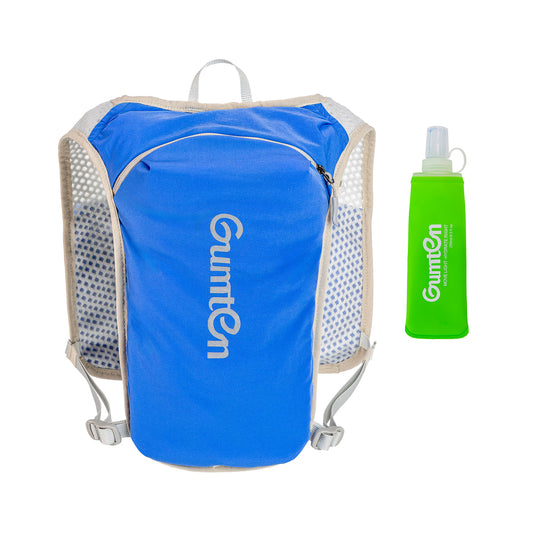 Gumten Running Vest for Women Men Adjustable Chest Straps Running Hydration Vest with Soft Flask Lightweight Hydration Backpack