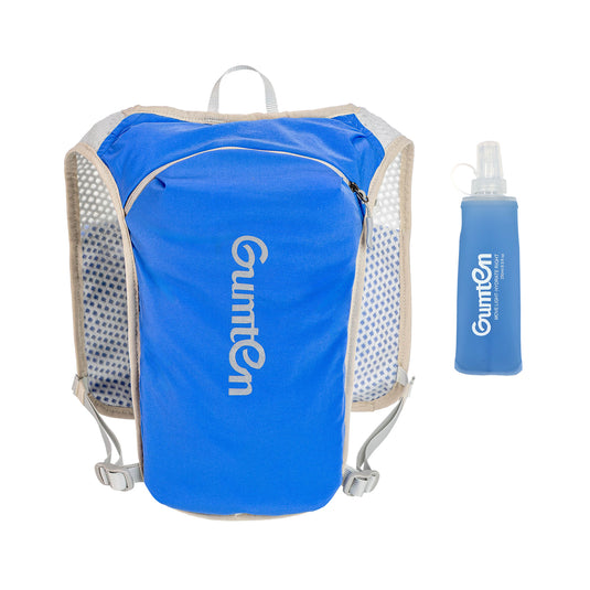 Gumten Running Vest for Women Men Adjustable Chest Straps Running Hydration Vest with Soft Flask Lightweight Hydration Backpack