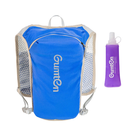 Gumten Running Vest for Women Men Adjustable Chest Straps Running Hydration Vest with Soft Flask Lightweight Hydration Backpack
