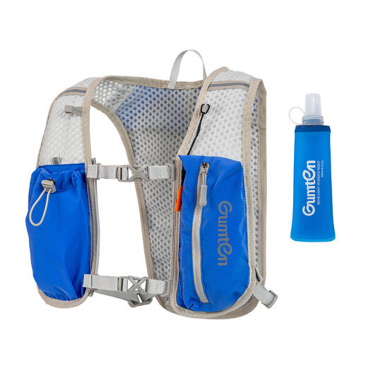 Gumten Running Vest for Women Men Adjustable Chest Straps Running Hydration Vest with Soft Flask Lightweight Hydration Backpack