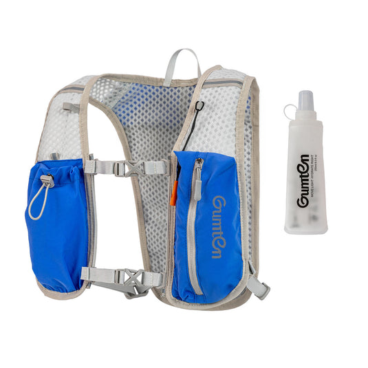 Gumten Running Vest for Women Men Adjustable Chest Straps Running Hydration Vest with Soft Flask Lightweight Hydration Backpack