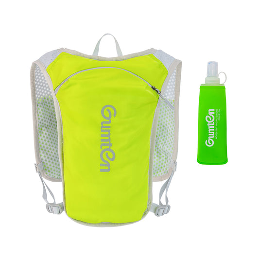 Gumten Outdoor Lightweight Hiking Trail Running Cycling Race Water Hydration Pack Vest with 250ML Water Flask for Women Men