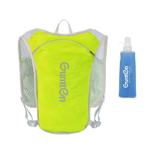 Gumten Outdoor Lightweight Hiking Trail Running Cycling Race Water Hydration Pack Vest with 250ML Water Flask for Women Men