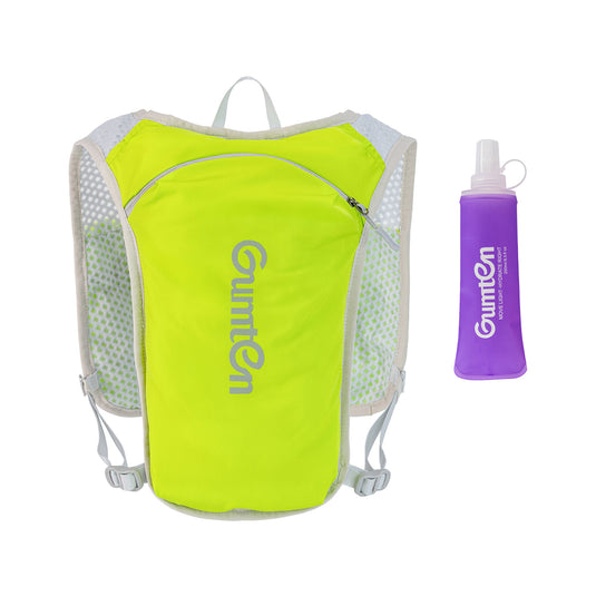 Gumten Outdoor Lightweight Hiking Trail Running Cycling Race Water Hydration Pack Vest with 250ML Water Flask for Women Men