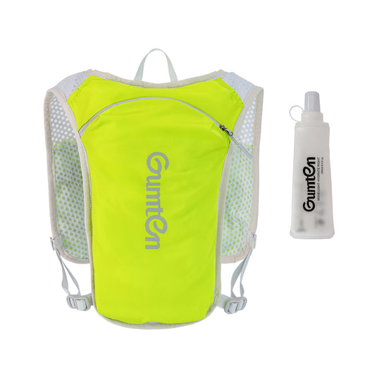 Gumten Outdoor Lightweight Hiking Trail Running Cycling Race Water Hydration Pack Vest with 250ML Water Flask for Women Men