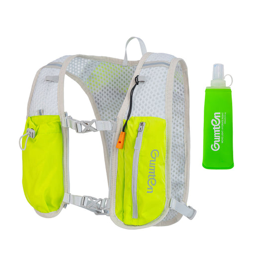 Gumten Outdoor Lightweight Hiking Trail Running Cycling Race Water Hydration Pack Vest with 250ML Water Flask for Women Men